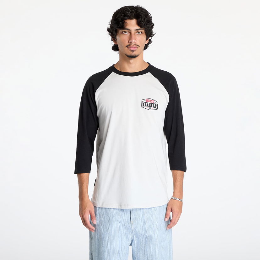 T-shirt Horsefeathers Hexagon II Raglan T-Shirt Cement M Vit | SM1353C