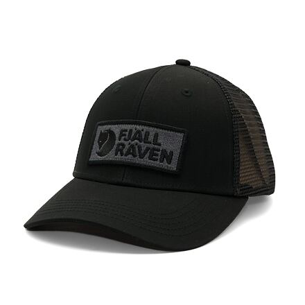 Keps FJÄLLRÄVEN Fjallraven Stacked Långtradarkeps Trucker Cap L/XL Svart | F13100182-550