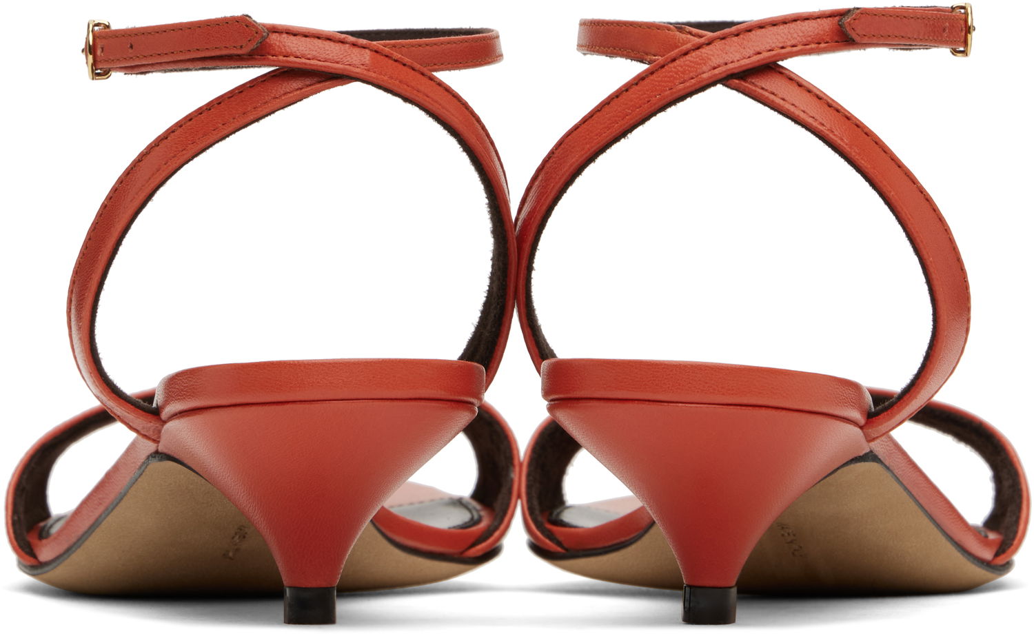 Klä The Row The Row Vika Ankle Strap Kitten Heel Sandals Röd | F1583-SL1, 1
