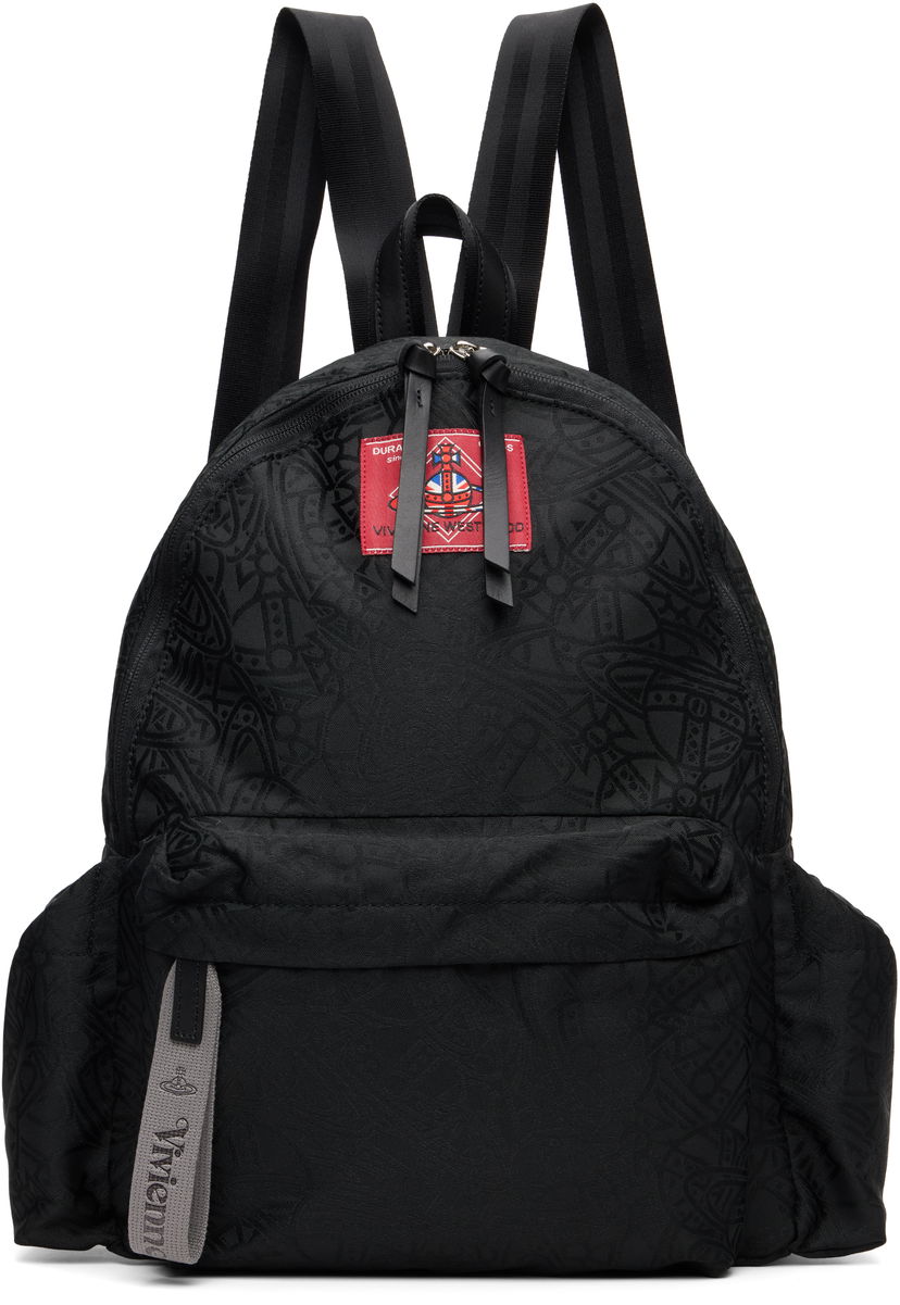 Ryggsäck Vivienne Westwood Vivienne Westwood Tangled Orb Jacquard George Backpack Svart | 4A020006U-W016Q-