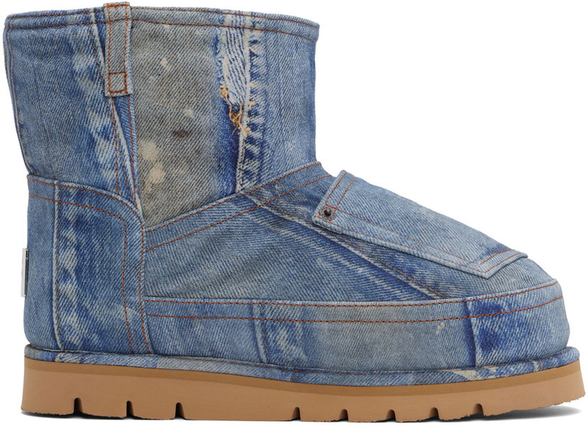 Rockar Acne Studios Acne Studios Printed Low Boots Blå | BD0328-
