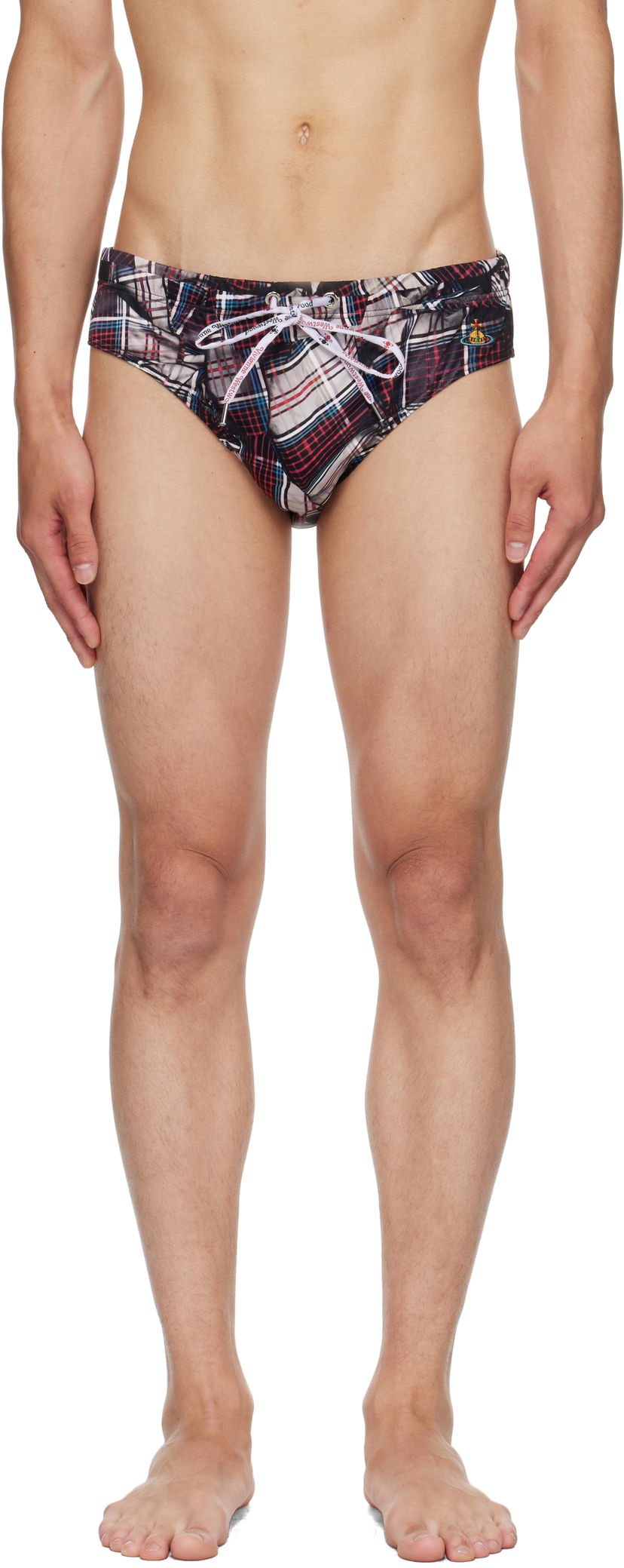 Badkläder Vivienne Westwood Vivienne Westwood Draped Tartan Swim Briefs Flerfärgad | 81010006-J0099-