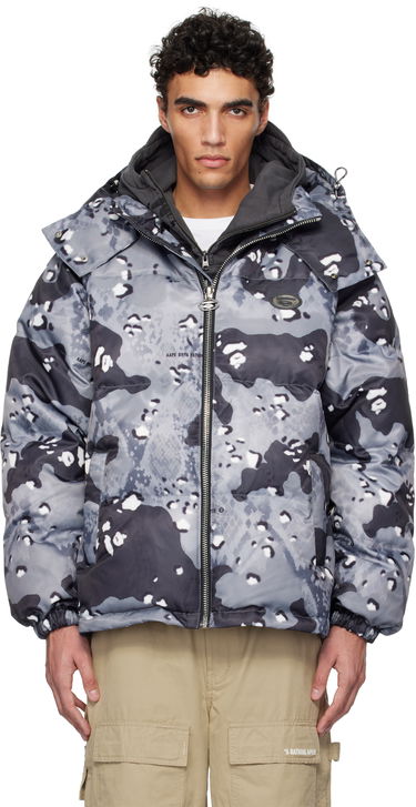Pufferjacka AAPE by A Bathing Ape AAPE by A Bathing Ape Aape 29.5 Main Camo Down Jacket Grå | AAPDNM7666XXNBKG, 0