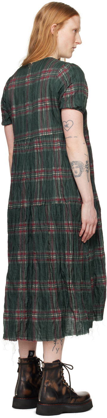 Klä R13 R13 Check Midi Dress Grön | R13WR028-R368B, 2