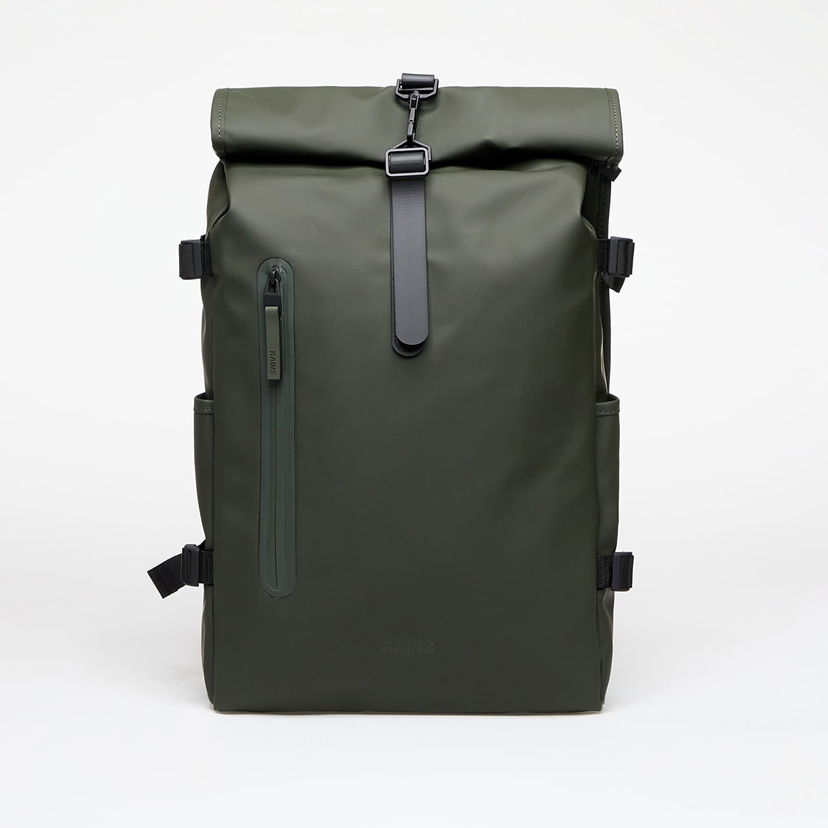 Ryggsäck Rains Rolltop Rucksack Large W3 Green Svart | 14590 03 Green