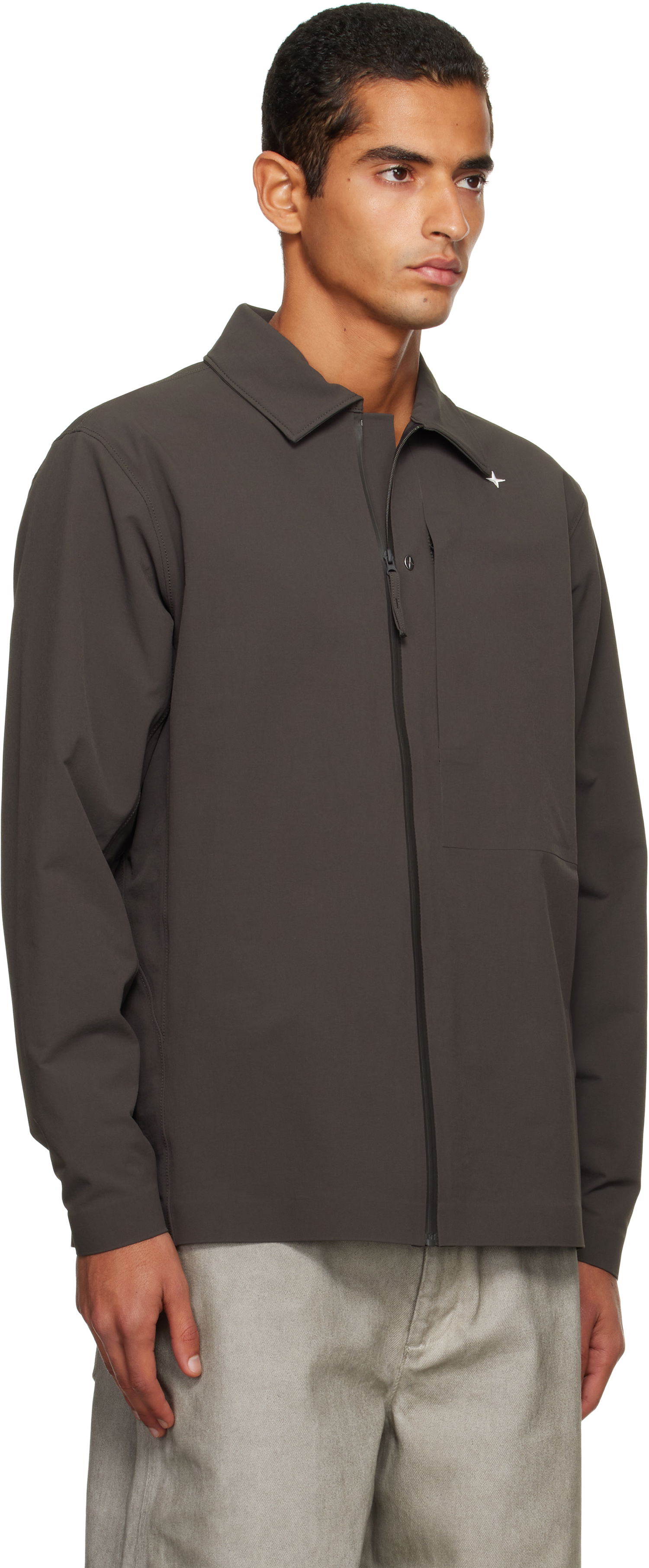 Jacka Stone Island Tela Resinata Jacket Grå | K2S15 1200024 S0G12, 1