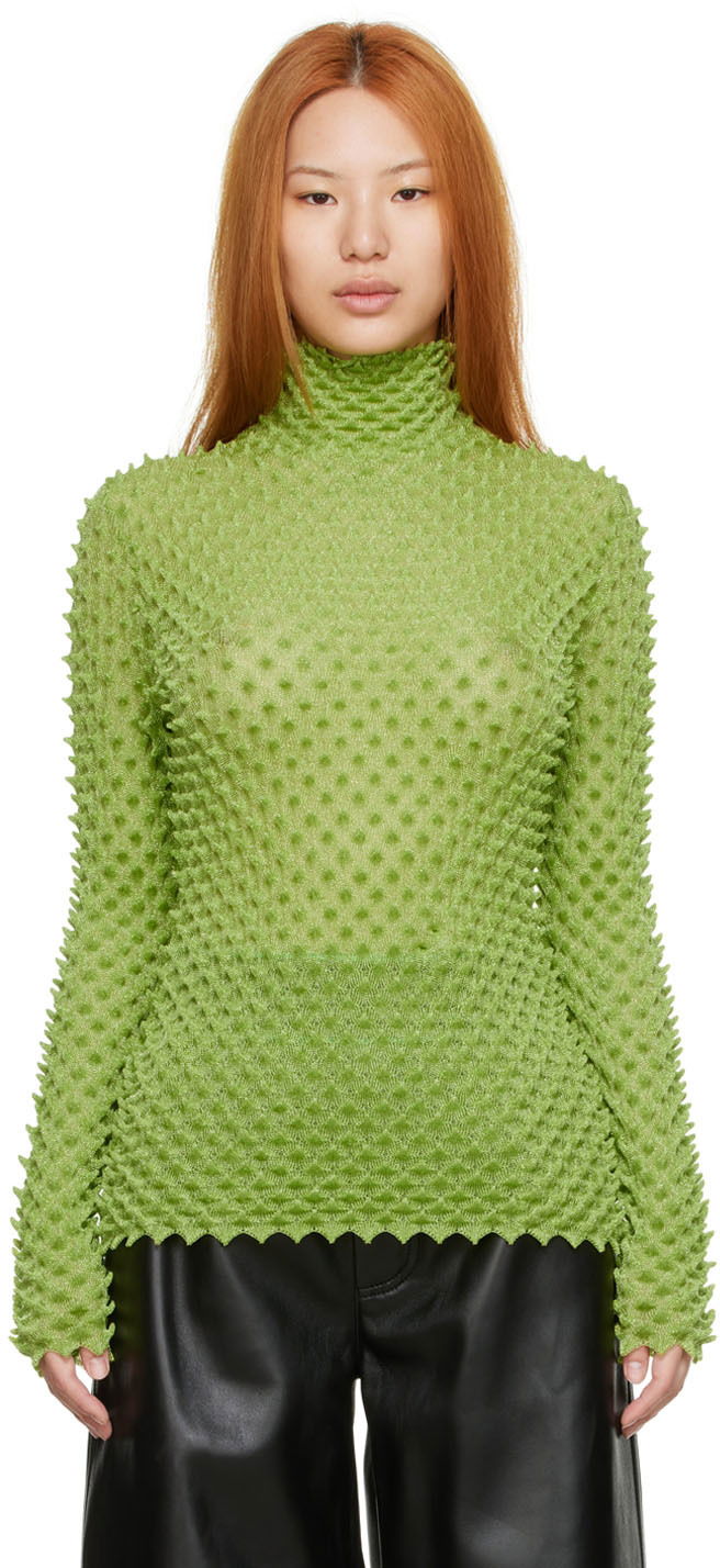 Sweater Bottega Veneta Polyester Turtleneck Grön | 706208 V1DB0, 0