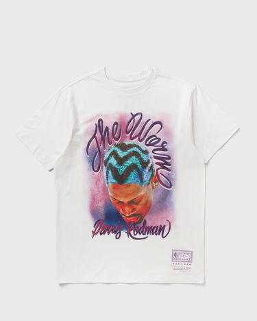 T-shirt Mitchell & Ness Chicago Bulls Dennis Rodman Airbrushed T-Shirt Vit | SS12537-CBUVNWHDR, 1