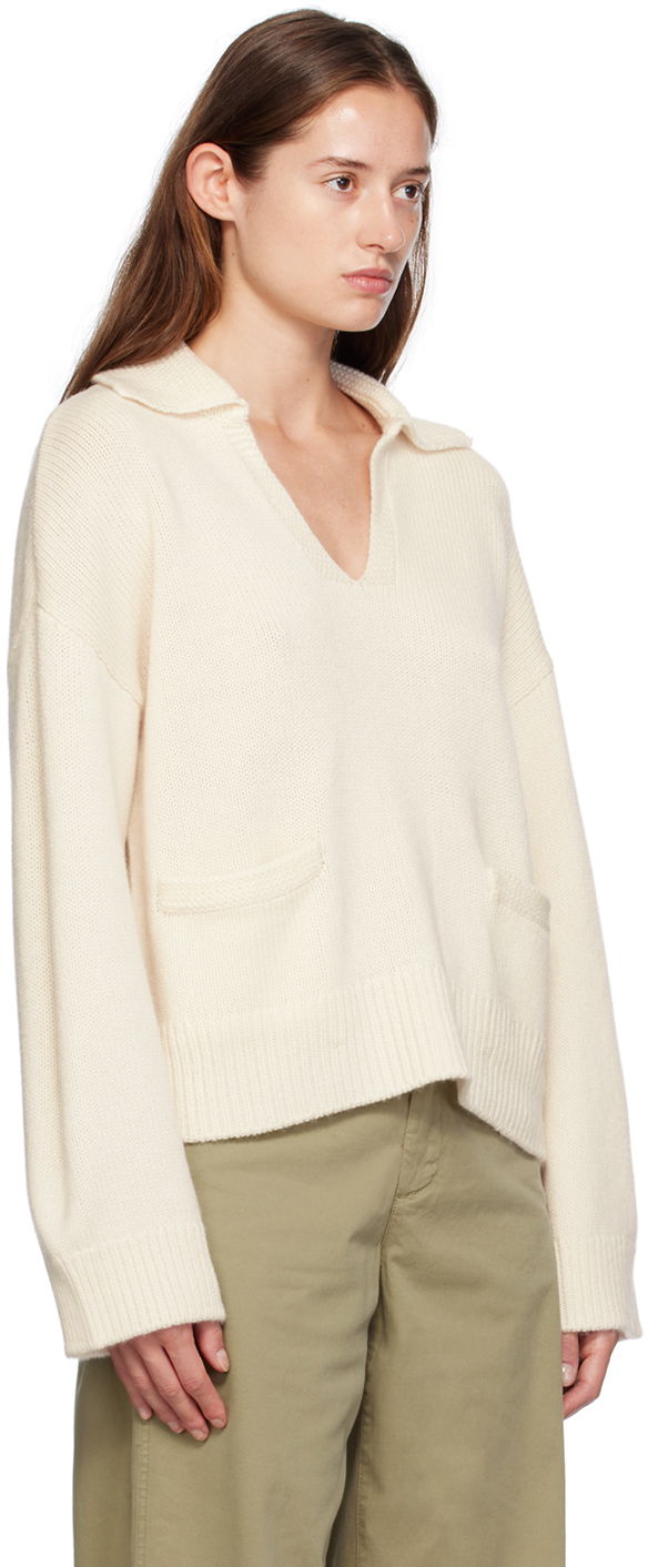 Sweater rag & bone rag & bone Danica Polo Sweater Vit | WAS24F003CA03, 1