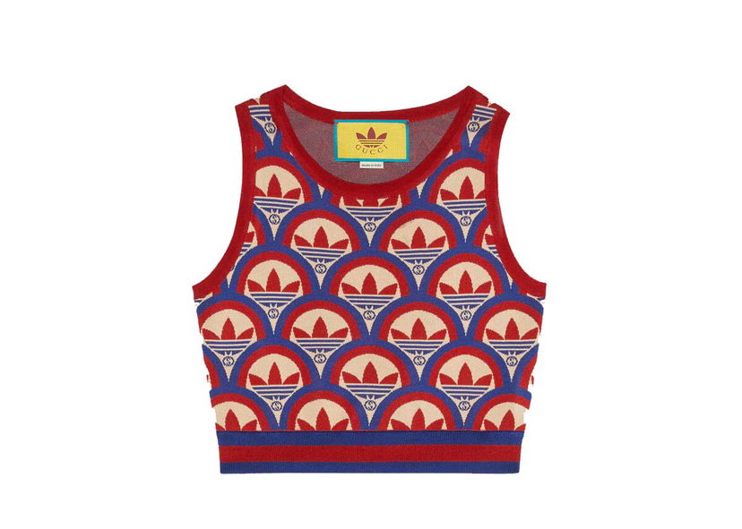 Sweater Gucci adidas x Jacquard Top Red/Blue Röd | 702871 XKCDO 6431