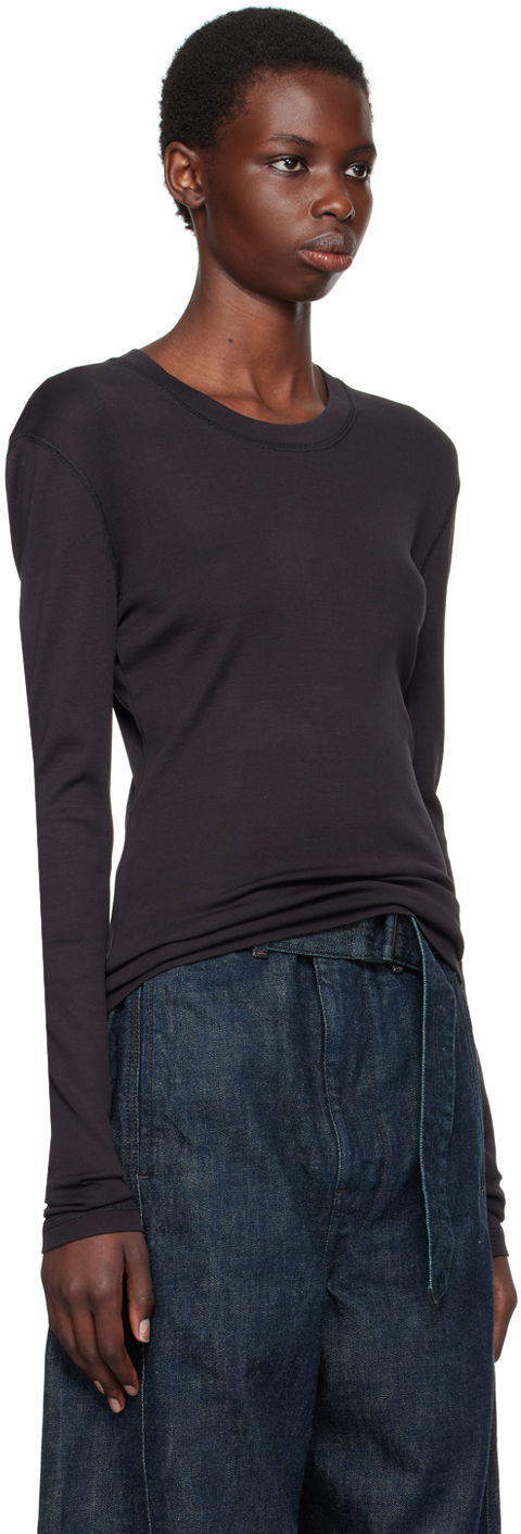 T-shirt LEMAIRE Long Sleeve T-Shirt Svart | TO1319 LJ1016, 1