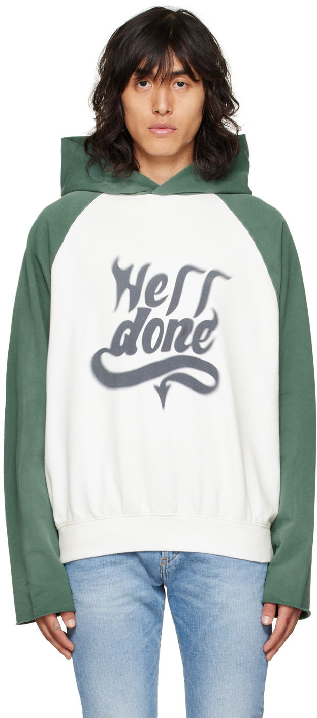 Sweatshirt We11done We11done Graphic Print Hoodie Vit | WD-TH3-22-802-U-GR