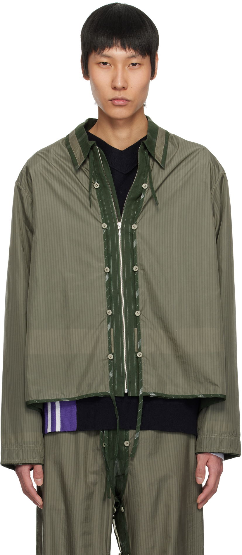 Skjorta Craig Green Craig Green Layered Shell Jacket Grön | CGSS25CWOSHI54