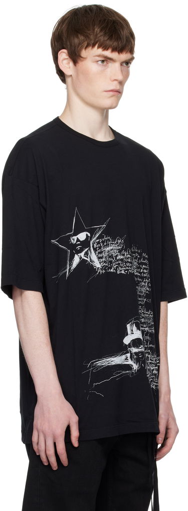 T-shirt Ann Demeulemeester Ann Demeulemeester Dieter Sketchbook Graphic T-Shirt Svart | B0012878-FA206-099, 1
