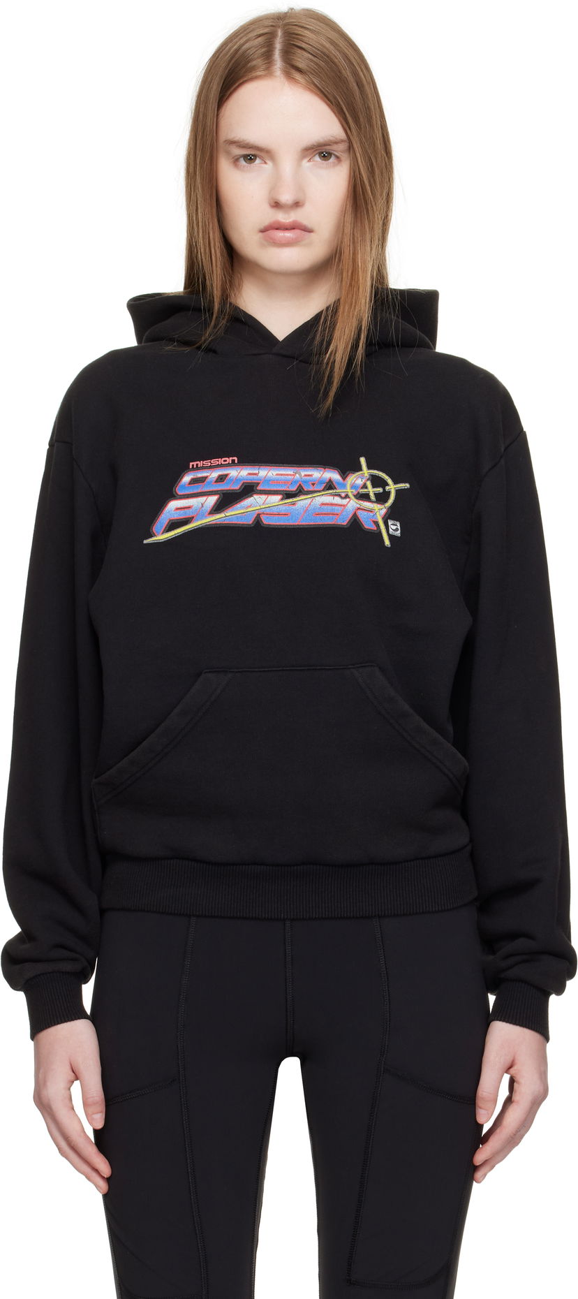 Sweatshirt Coperni Coperni Slogan Graphic Hoodie Svart | COPJS15PF5018