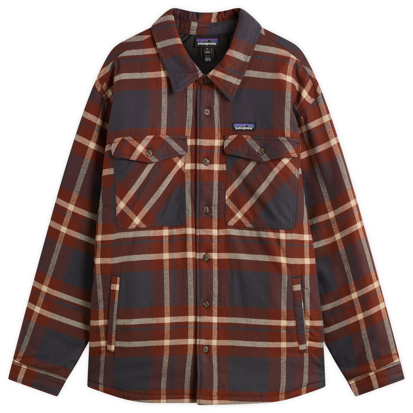 Skjorta Patagonia Lightweight Insulated Fjord Flannel Shirt, Size Small Brun | 20386-AIBL