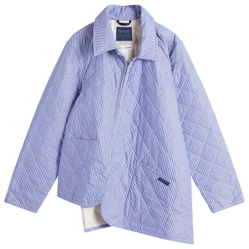 Pufferjacka Comme des Garçons Comme des Garçons SHIRT x Lavenham Striped Quilted Jacket Blå | FO-J522-051-2