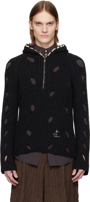 Sweater Vivienne Westwood Vivienne Westwood Slash Hoodie Svart | 38030051-Y003H-, 0