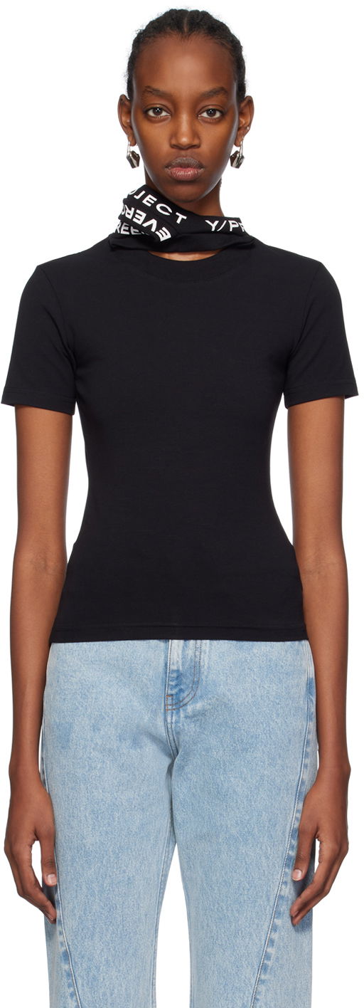 T-shirt Y/PROJECT Triple Collar T-Shirt Svart | 104TO001
