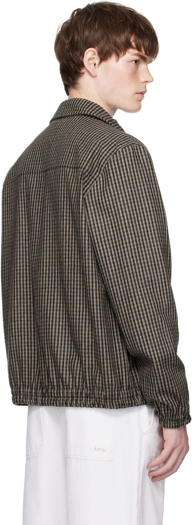 Jacka A.P.C. A.P.C. Gilbert Houndstooth Zip Jacket Brun | WOASP-M32018, 2