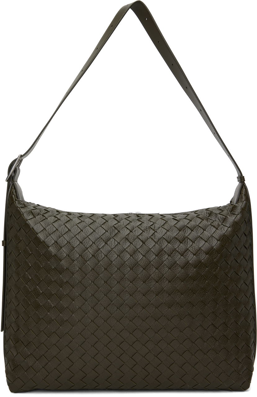 Resväska Bottega Veneta Bottega Veneta Woven Leather Traveller Bag Grön | 806974 V4TD1 3386