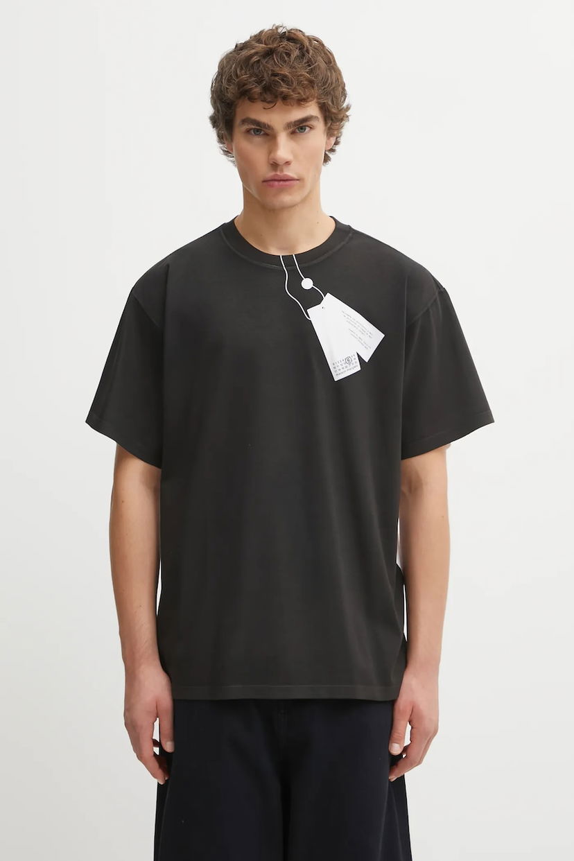T-shirt Maison Margiela MM6 Maison Margiela Cotton Graphic T-Shirt Svart | SH2GC0029.M20048.100