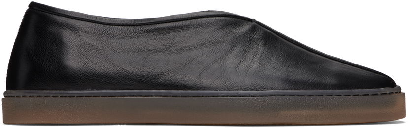 Kläder LEMAIRE Lemaire Linoleum Piped Loafers Svart | FO0098 LL0003