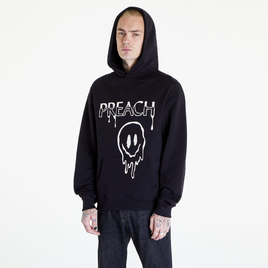 Sweatshirt PREACH Regular Distorted Smiley H GOTS Svart | 206247 900, 0