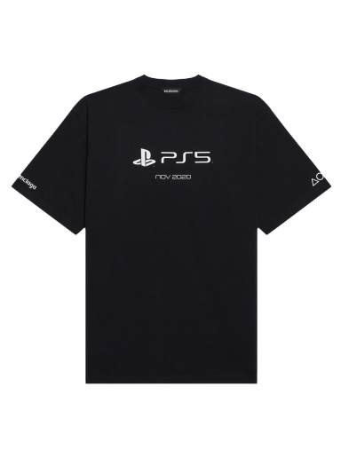 T-shirt Balenciaga Playstation Small Fit Tee Svart | 661705 TKVF3 1070