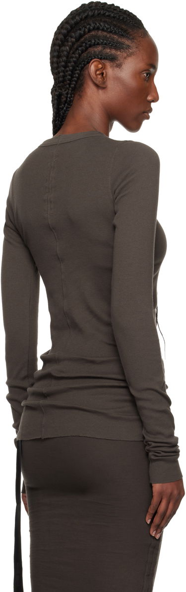 T-shirt Rick Owens DRKSHDW Concordians Ribbed Long-Sleeve T-shirt Brun | DS02E7217 RN, 2