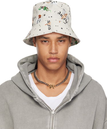 Hatt Palm Angels Palm Angels Pin Up All Over Print Bucket Hat Beige | PMLA039S25FAB0040B84, 0