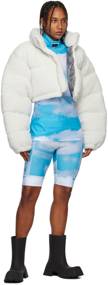 Shorts VETEMENTS Printed Bike Shorts Blå | VL14AT400S, 3