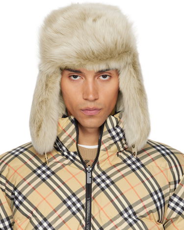 Hatt Burberry Burberry Shearling Trapper Hat Beige | 8114666, 0