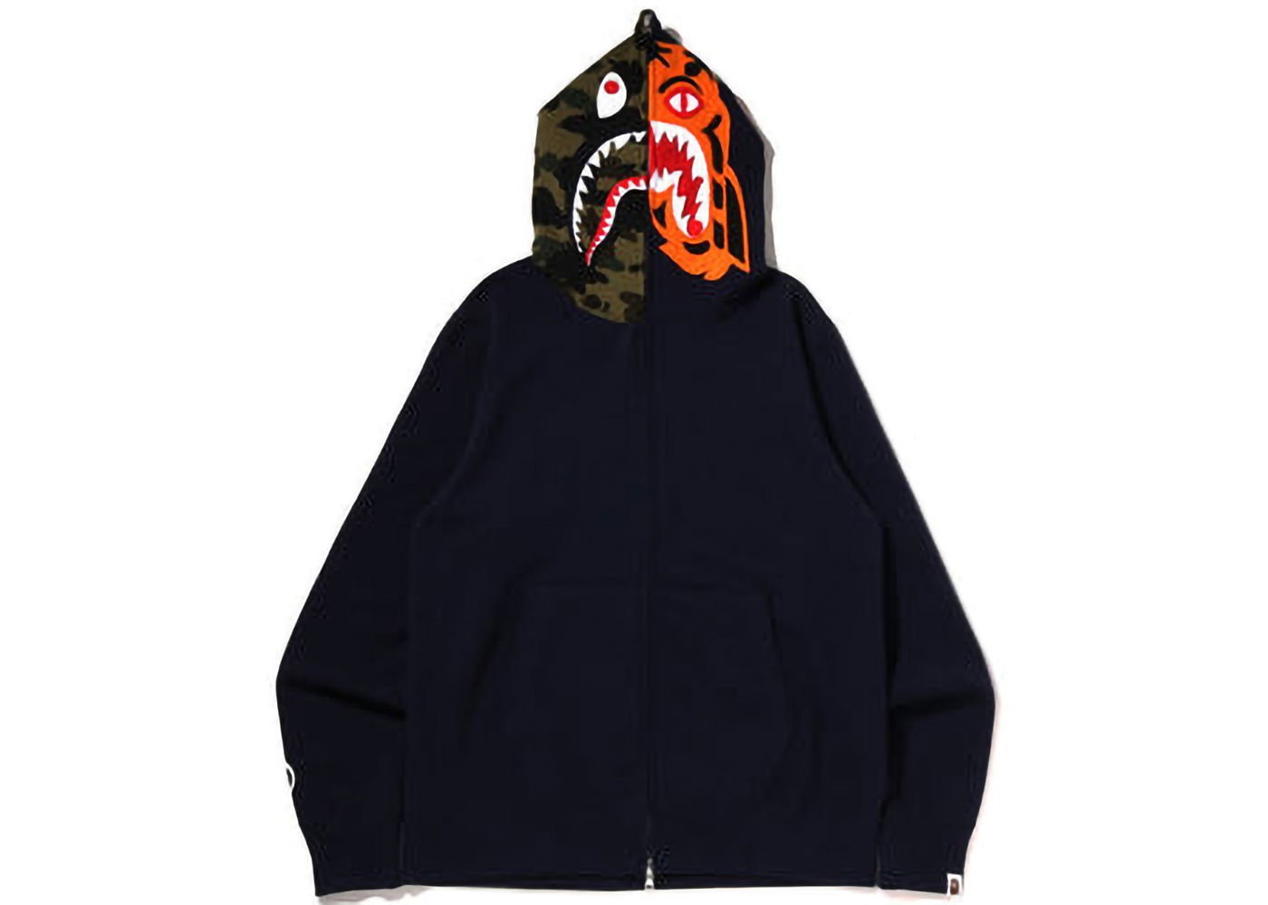 Sweatshirt BAPE Crazy Face Full Zip Hoodie Mörkblå | 1I80-115-010, 0