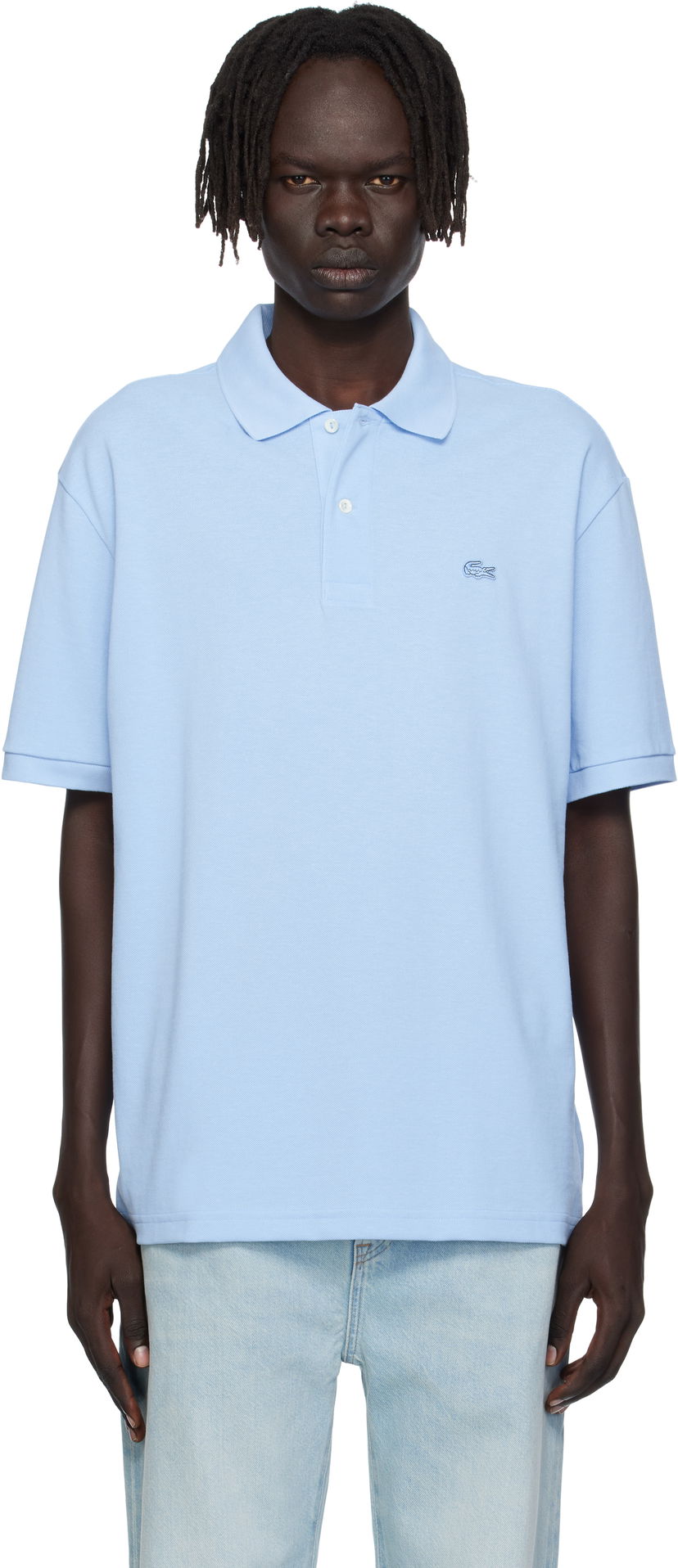 Polotröja Lacoste Lacoste Croc Signature Polo Blå | PH7757_HBP