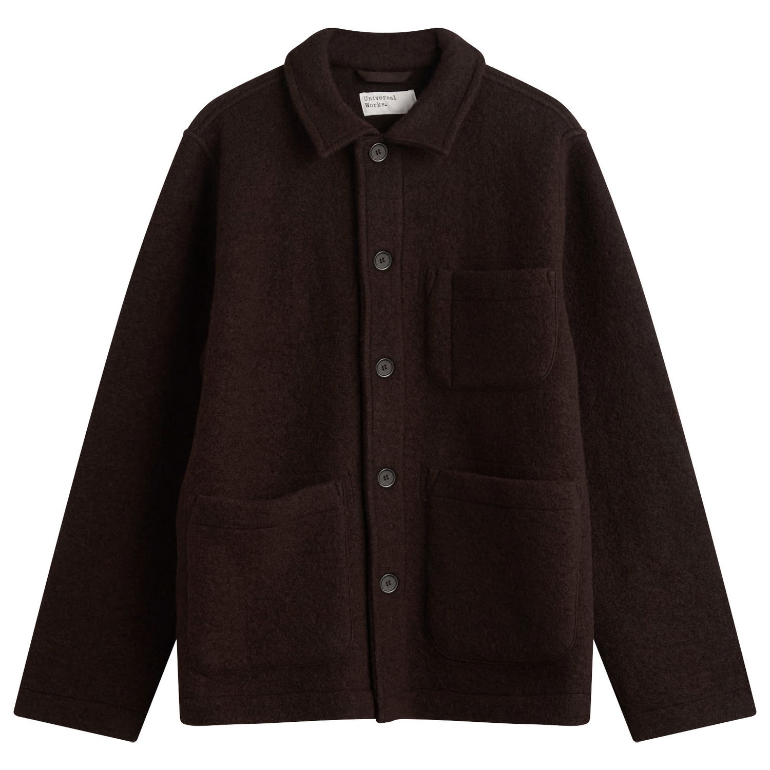 Jacka Universal Works Universal Works Wool Fleece Field Jacket, Size Small Brun | 00017-BRN, 1