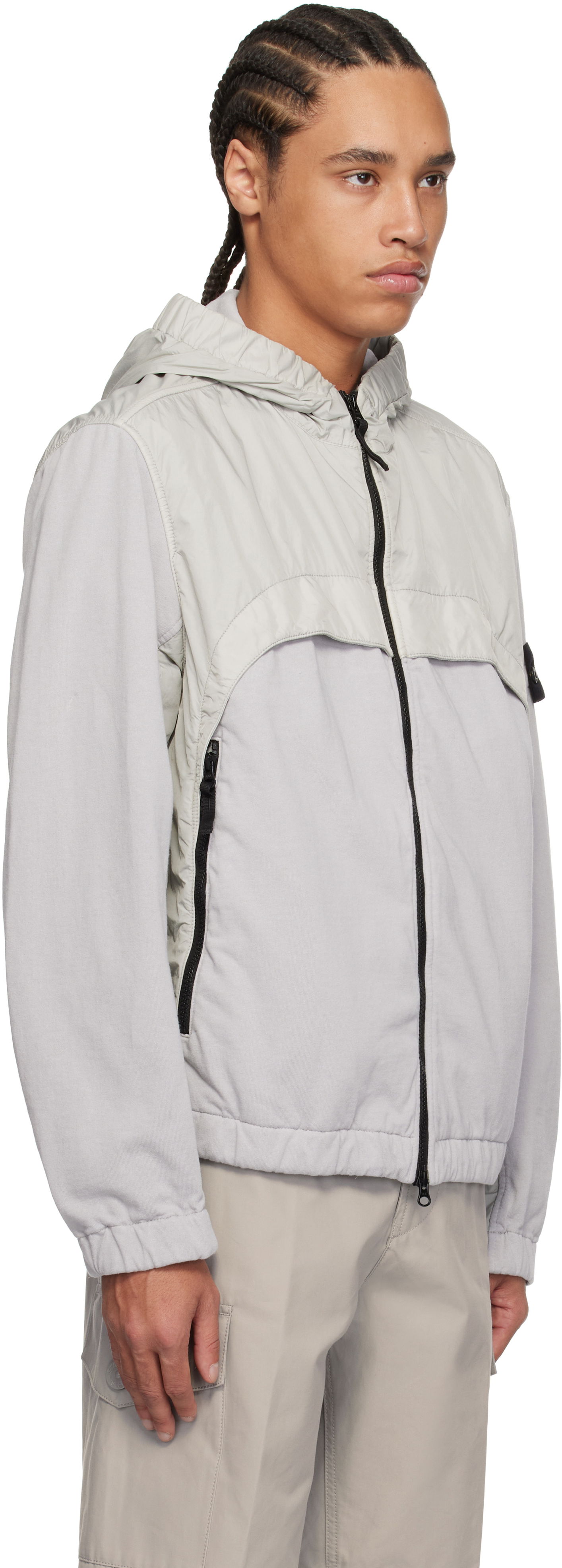 Vindjacka Stone Island Stone Island Crinkle Reps R-NY Hooded Jacket Grå | K1S15 4100041 S0A23, 1