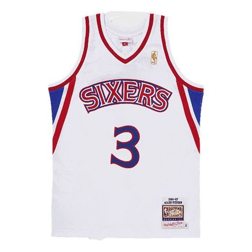 Jersey Mitchell & Ness Mitchell & Ness 76ers Basketball Jersey Vit | AJY4GS18101-P76WHIT96AIV