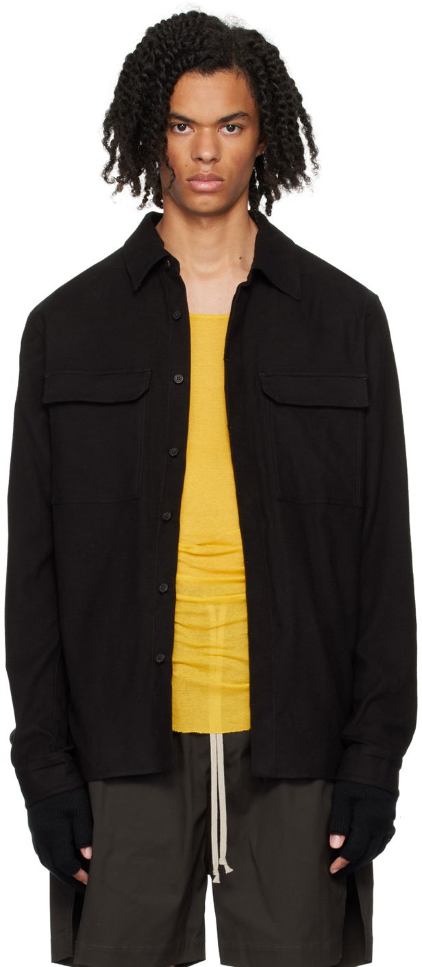 Skjorta Rick Owens Black Porterville Work Shirt Svart | RU02D6291 FL