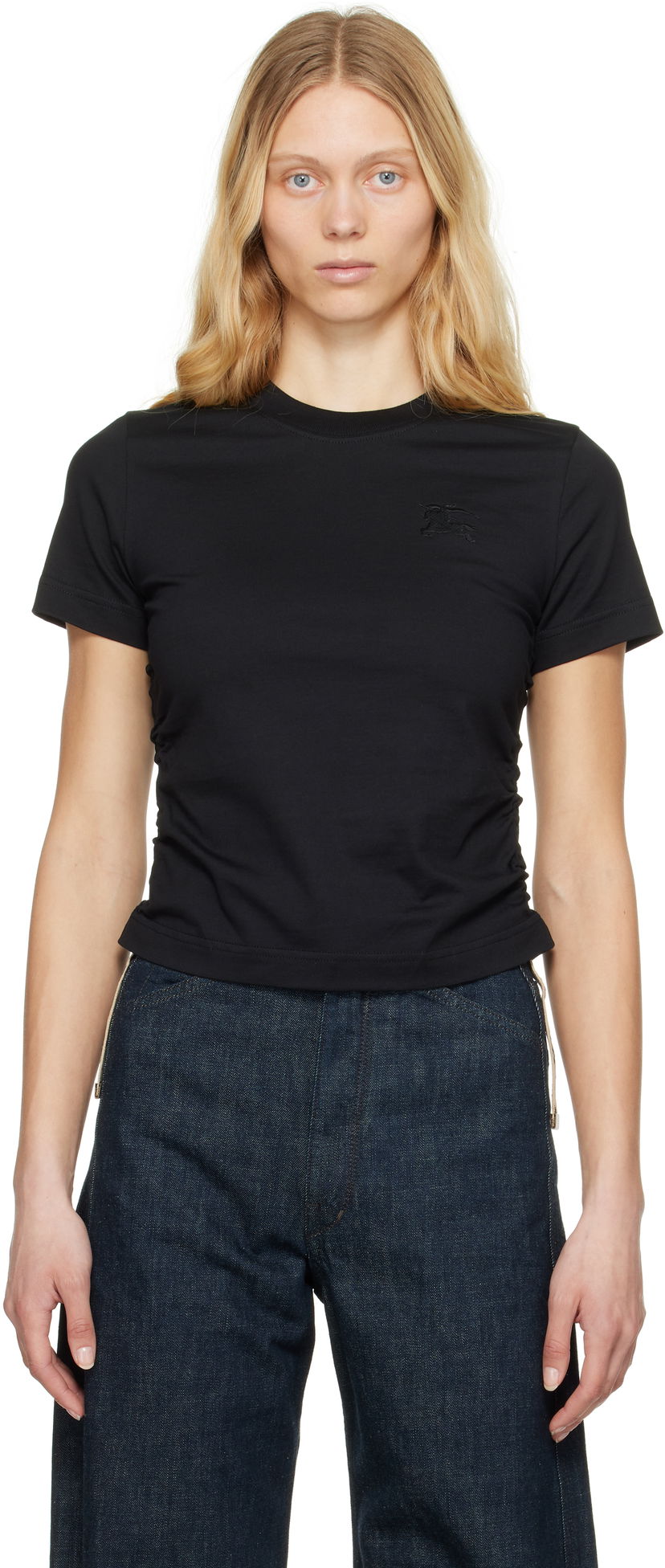 T-shirt Burberry Burberry Cotton T-Shirt Svart | 8109187