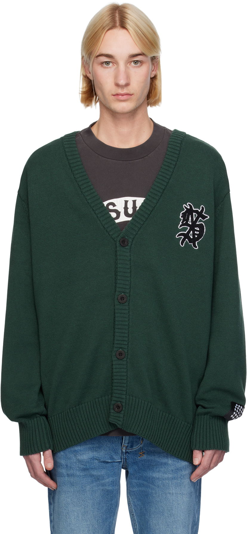 Sweater Ksubi Cardigan Grön | MFA24KW005