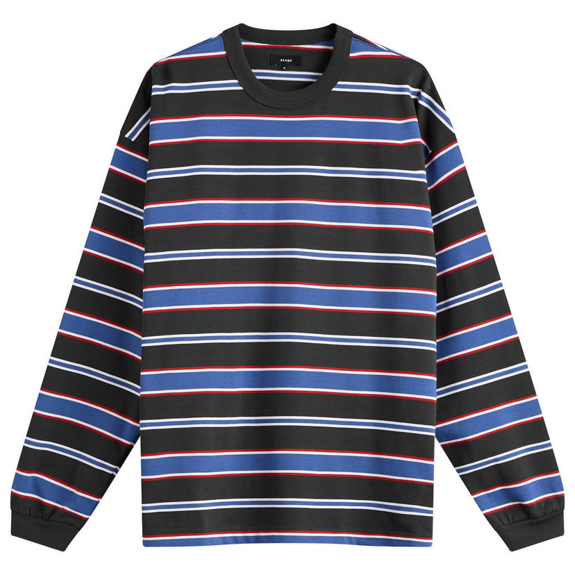 T-shirt BEAMS BEAMS Loose Border Stripe Long Sleeve T-Shirt Flerfärgad | 1114-0491-803-19