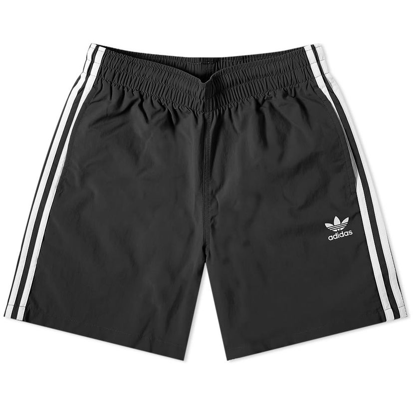 Badkläder adidas Originals 3 Stripe Swim Shorts Svart | GN3523