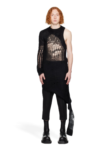 T-shirt Rick Owens Spider Banana Sweater Svart | RU02C7632 KSPDR