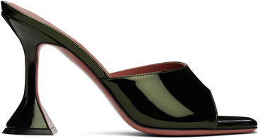 Sneakers och skor Amina Muaddi Lupita Slipper Heeled Sandals Grön | LUPITA SLIPPER MIRROR, 0