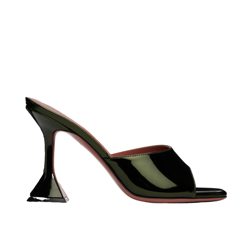 Sneakers och skor Amina Muaddi Lupita Slipper Heeled Sandals Grön | LUPITA SLIPPER MIRROR