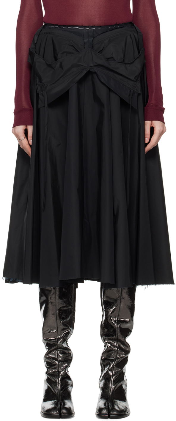 Kjol Maison Margiela Work-in-Progress Midi Skirt Svart | S51ME0026 M35131
