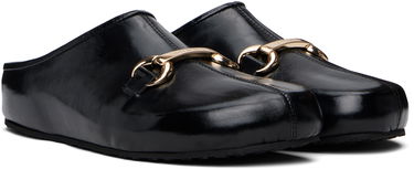 Tillbehör Marine Serre Marine Serre Smooth Leather MS Slip-on Loafers Svart | WFW044A CLEA0004, 3