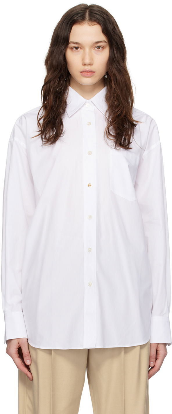 Skjorta Stella McCartney Stella McCartney Oversized  Shirt Vit | 6200443CU100