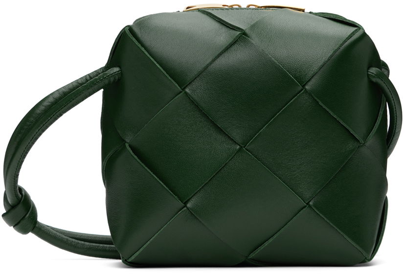 Handväska Bottega Veneta Mini Camera Bag Grön | 701915VCQC2